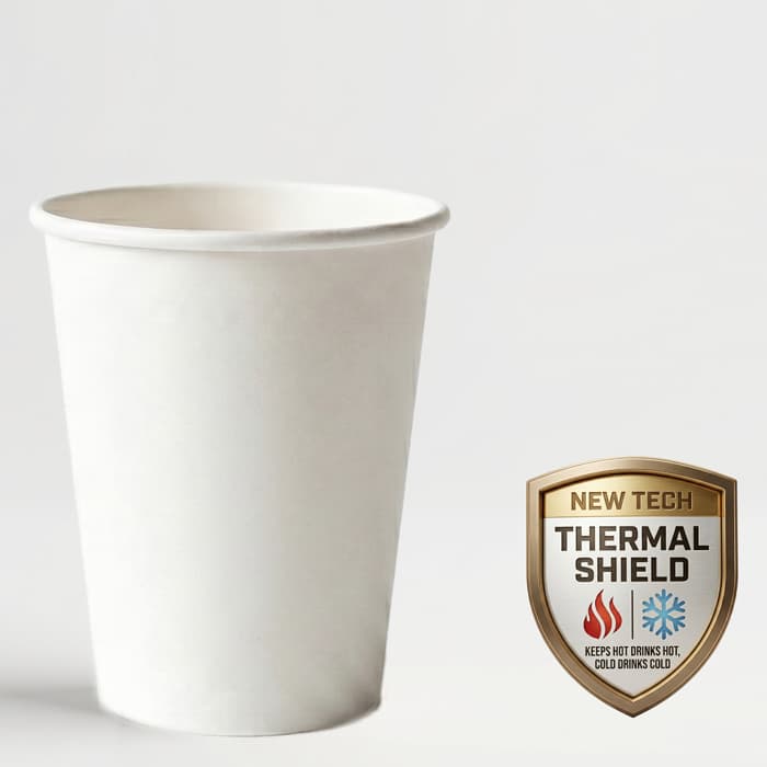 10 oz Blank Paper Cup - White Cardstock