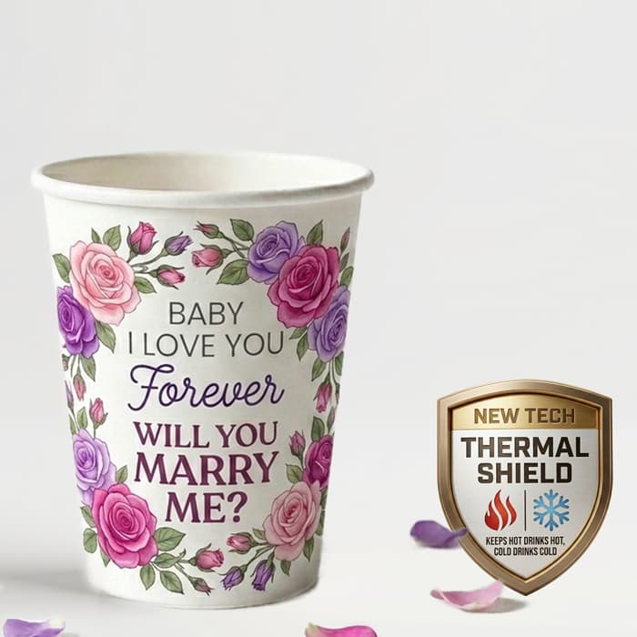 10 oz Custom Printed Paper Cup - White Cardstock