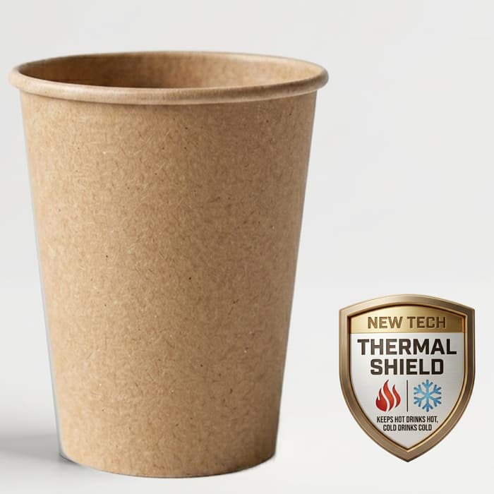12 oz Blank Paper Cup - Kraft Cardstock