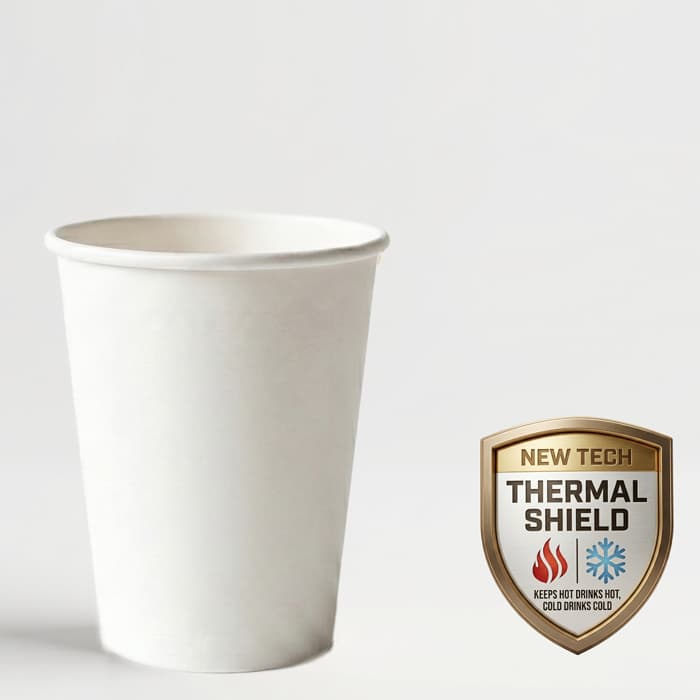 8 oz Blank Paper Cup - White Cardstock