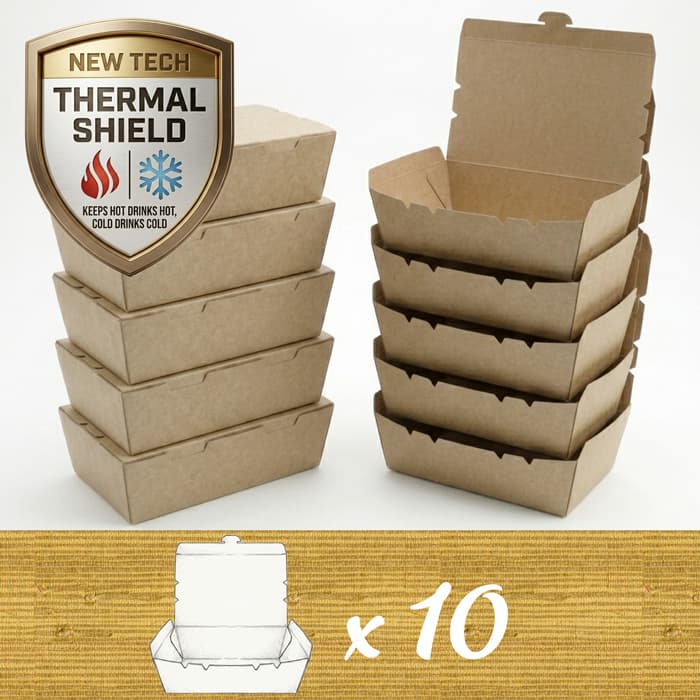Tuck n Fold - Kraft (10 Containers) custom paper cup – US Paper Cup Factory