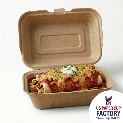 Kraft Cardstock Clamshell Container custom paper cup photo 2 – US Paper Cup Factory