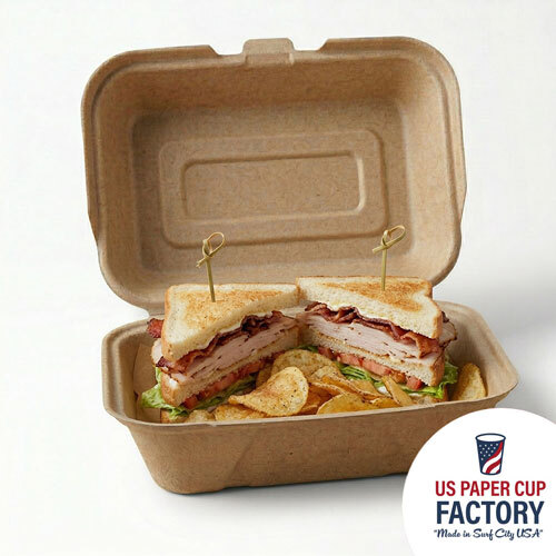 Kraft Cardstock Clamshell Container custom paper cup photo 4 – US Paper Cup Factory