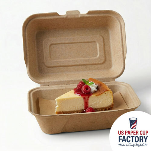 Kraft Cardstock Clamshell Container custom paper cup photo 5 – US Paper Cup Factory