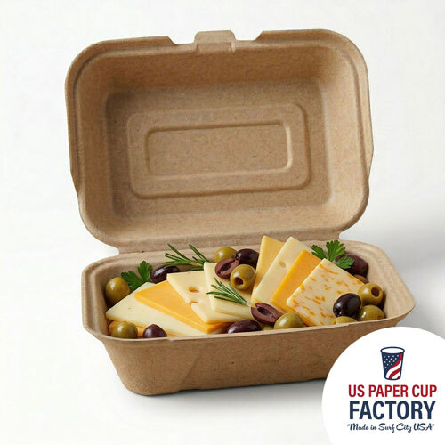 Kraft Cardstock Clamshell Container custom paper cup photo 6 – US Paper Cup Factory