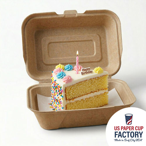 Kraft Cardstock Clamshell Container custom paper cup photo 7 – US Paper Cup Factory