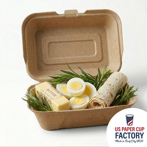 Kraft Cardstock Clamshell Container custom paper cup photo 8 – US Paper Cup Factory