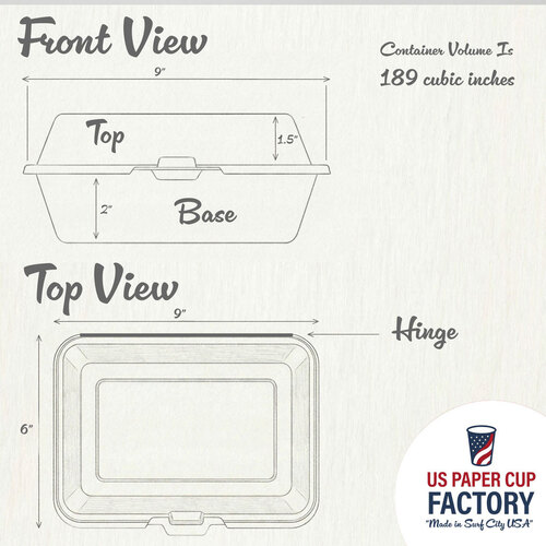 White Cardstock Clamshell Container custom paper cup photo 9 – US Paper Cup Factory