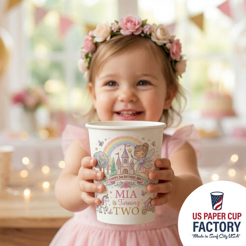 GIRL/TODDLER BIRTHDAY - Custom Printed Paper Cups | US Paper Cup Factory