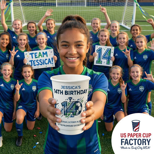 TEENAGE GIRL/WOMAN BIRTHDAY - Custom Printed Paper Cups | US Paper Cup Factory