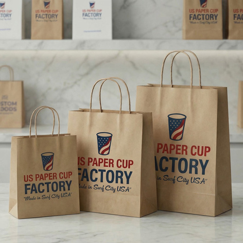Kraft paper bags with custom branding